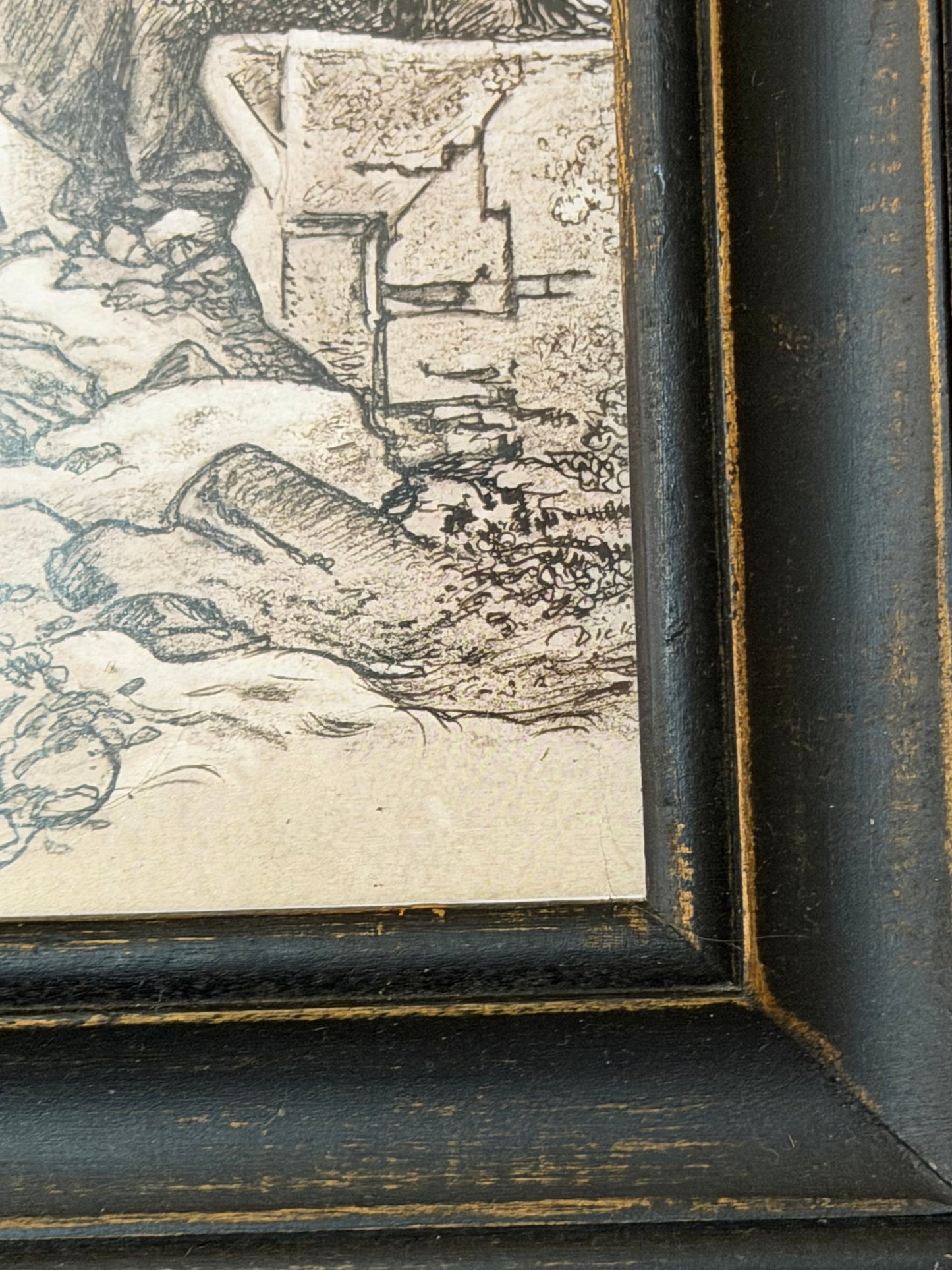 “The Stone Gate” (Scott’s Run with Potomac View) | Framed Flea & Frame Curated Vintage Book Etching