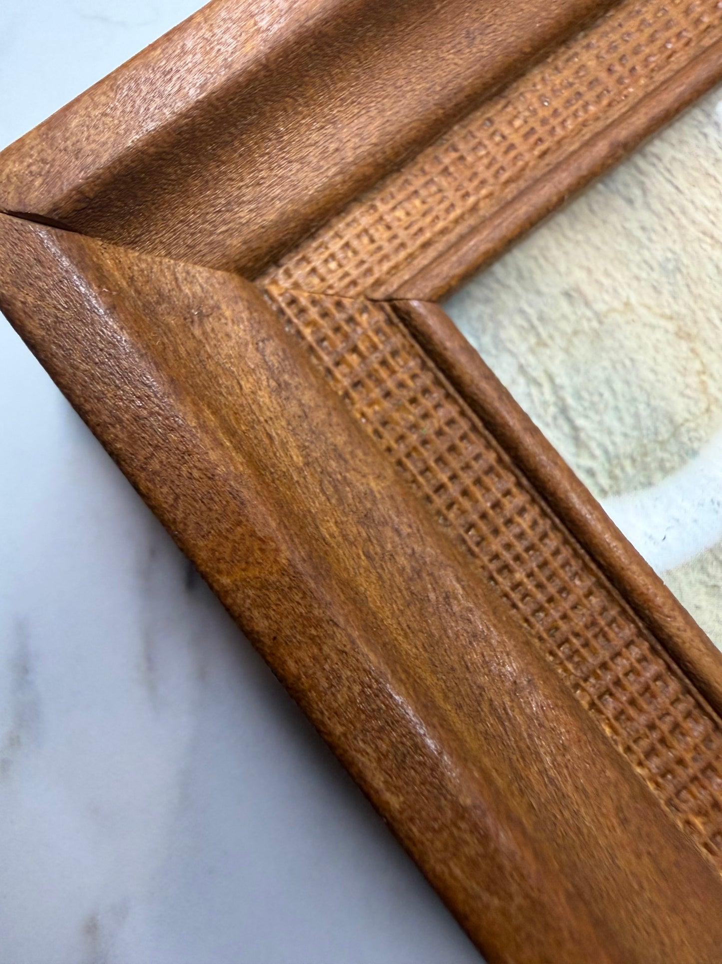 Vintage Robert Wood “Snow in the Catskills” Textured Print | Framed Mid-Century Winter Landscape