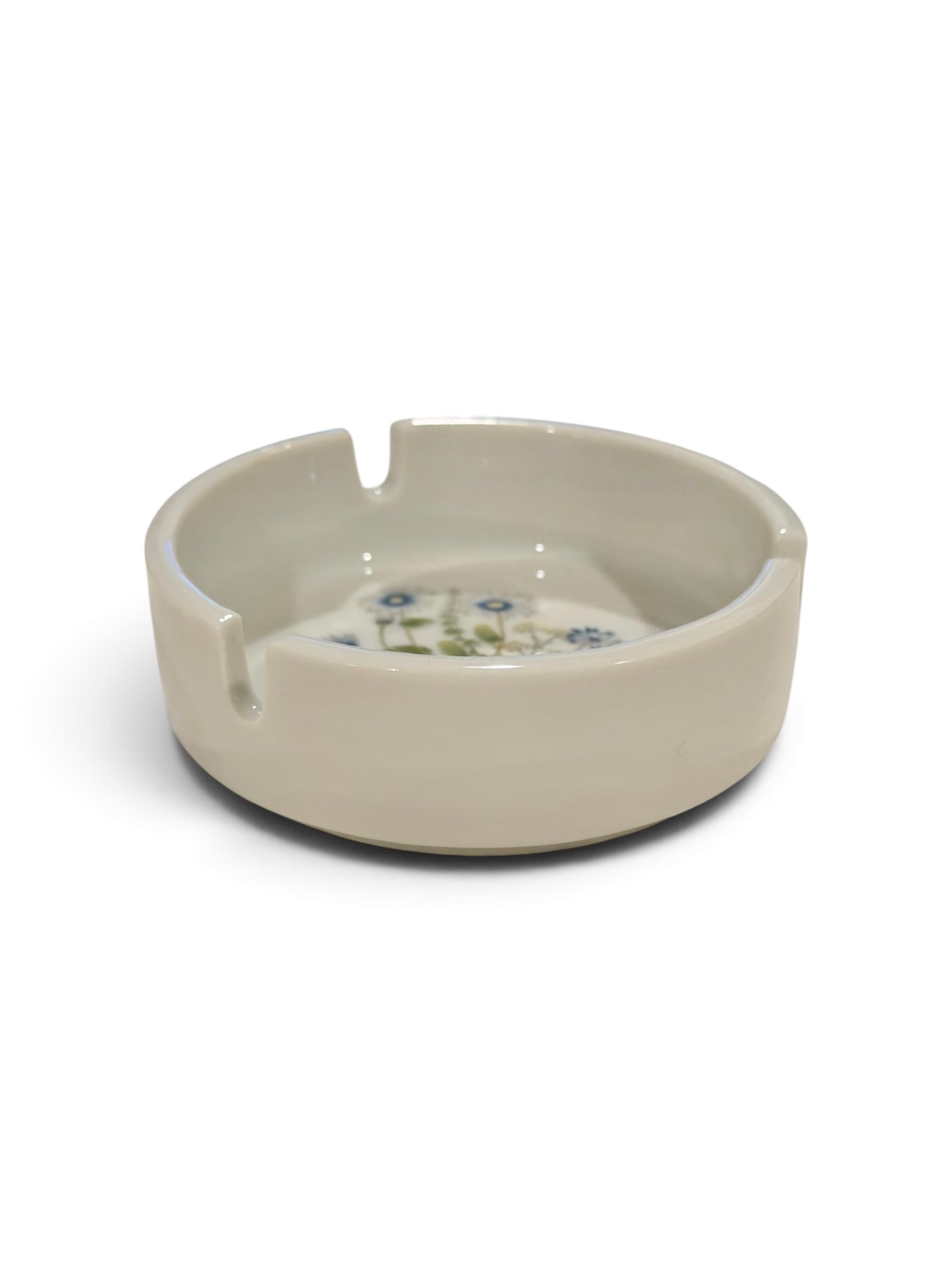 Japanese Porcelain Floral Ashtray / Trinket Dish – Likely 1920s–1930s