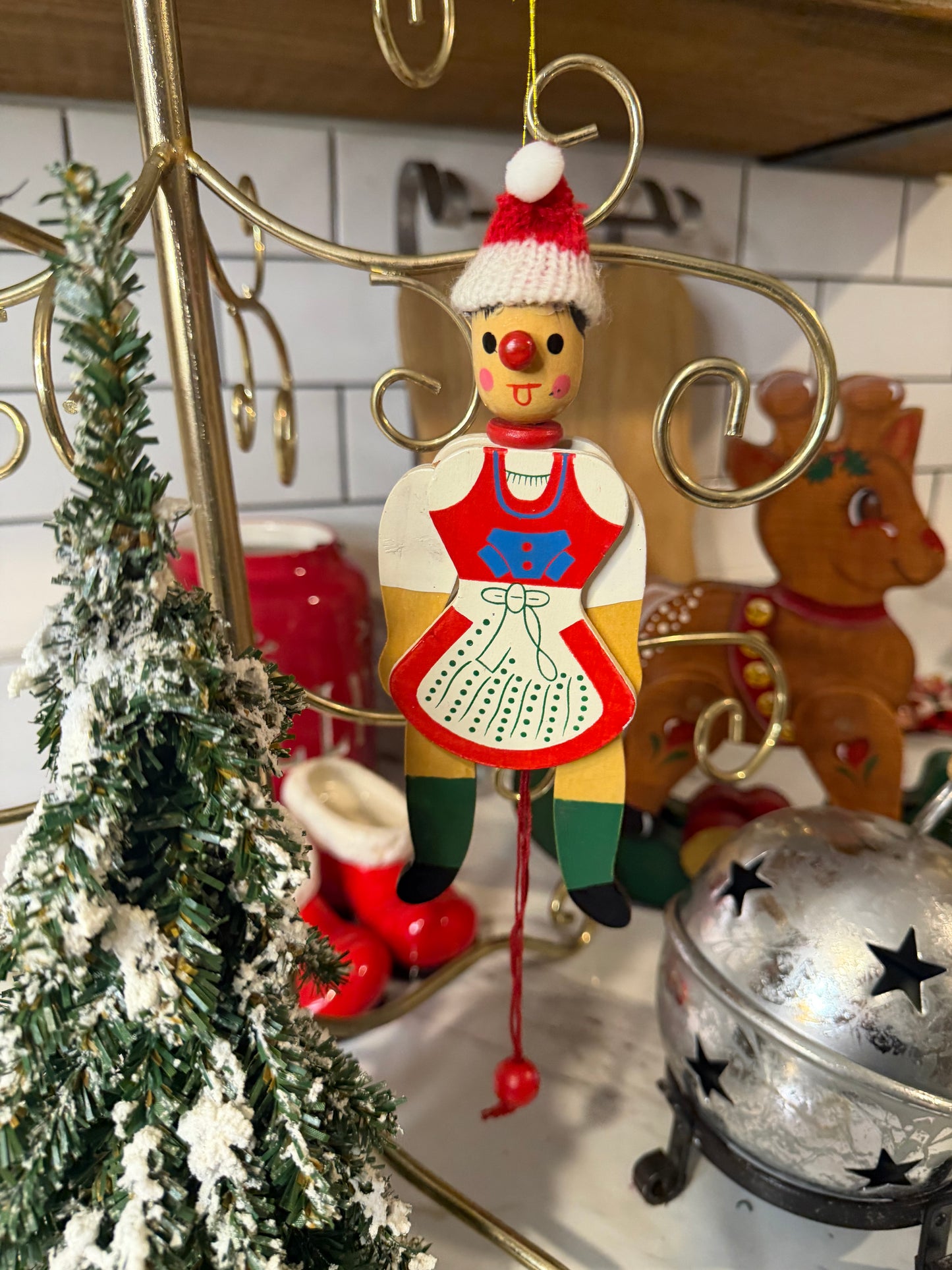 German Wooden Jumping Jack Toy – Hampelmann, 7½”