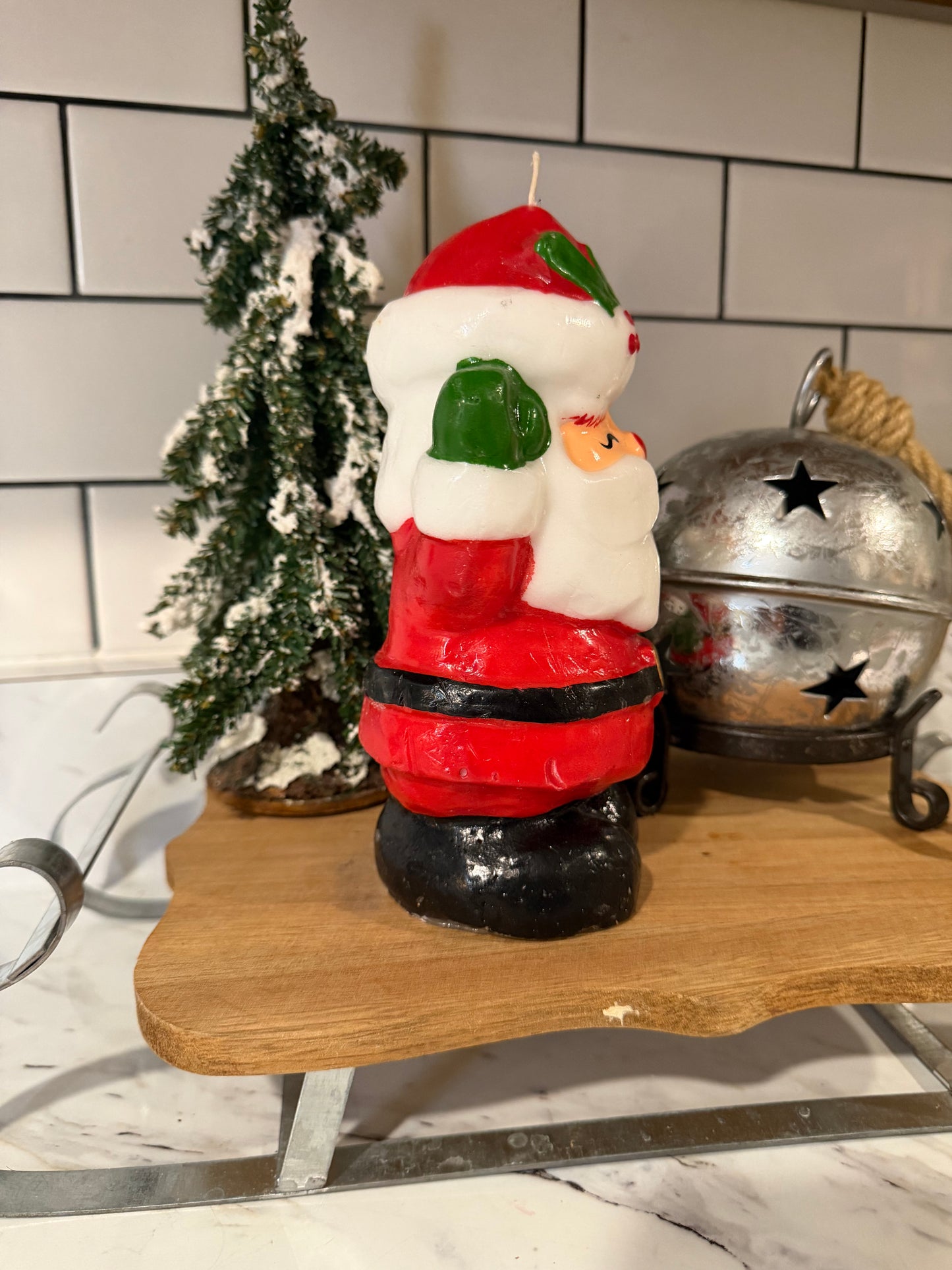 Vintage Santa Candle – 7½” Tall Holiday Collectible