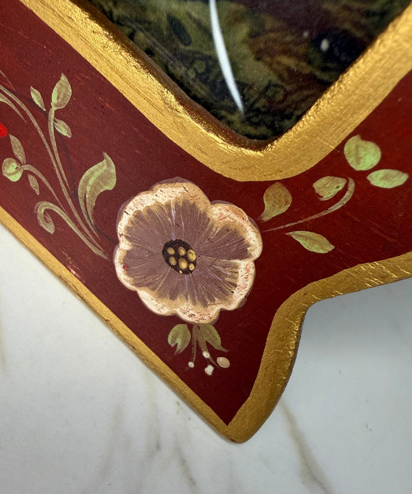 Hand-Painted Wooden Floral Frame – Made in Portugal