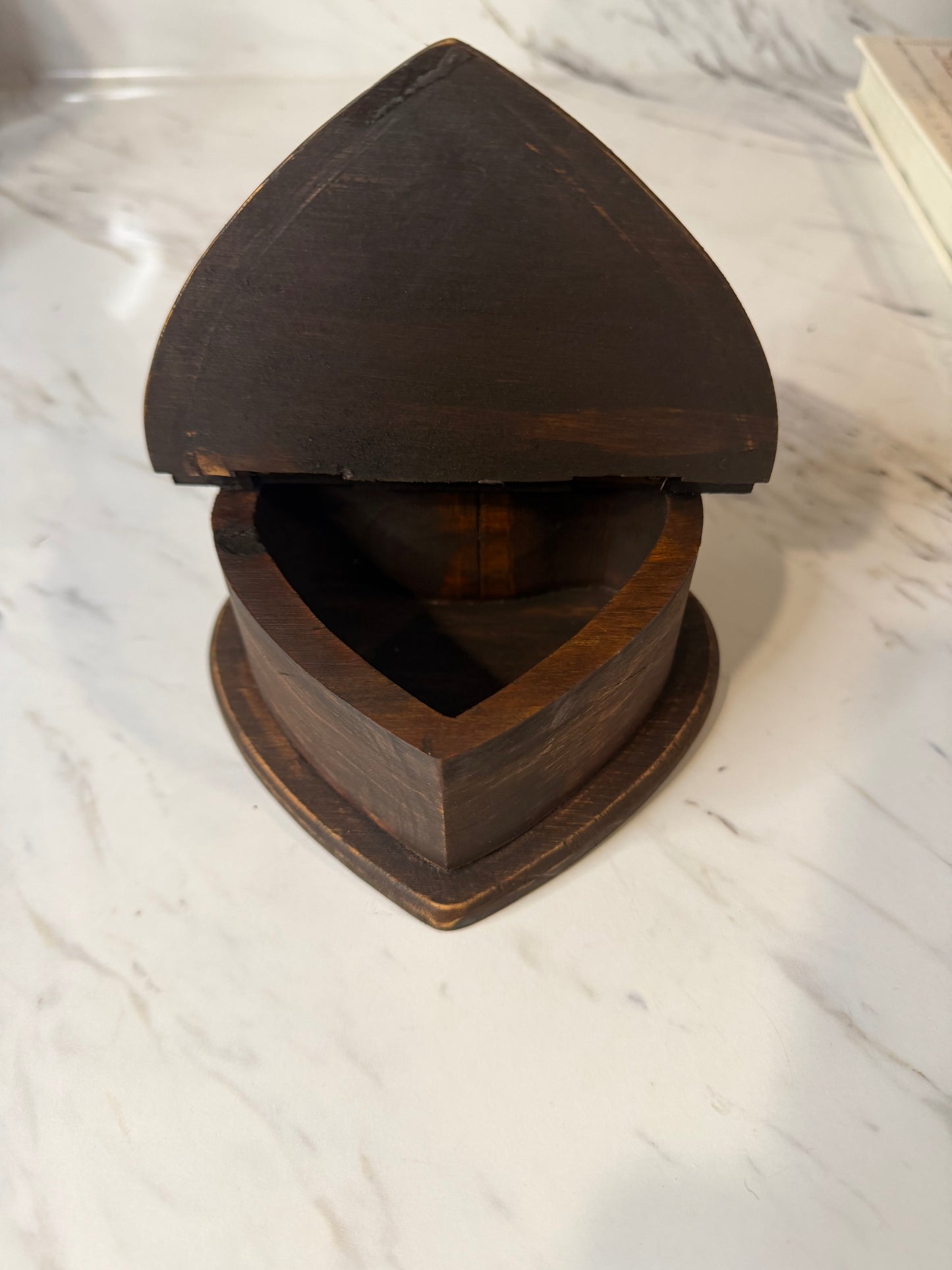 Rustic Wooden Heart-Shaped Box | “Dry Goods” Decorative Storage
