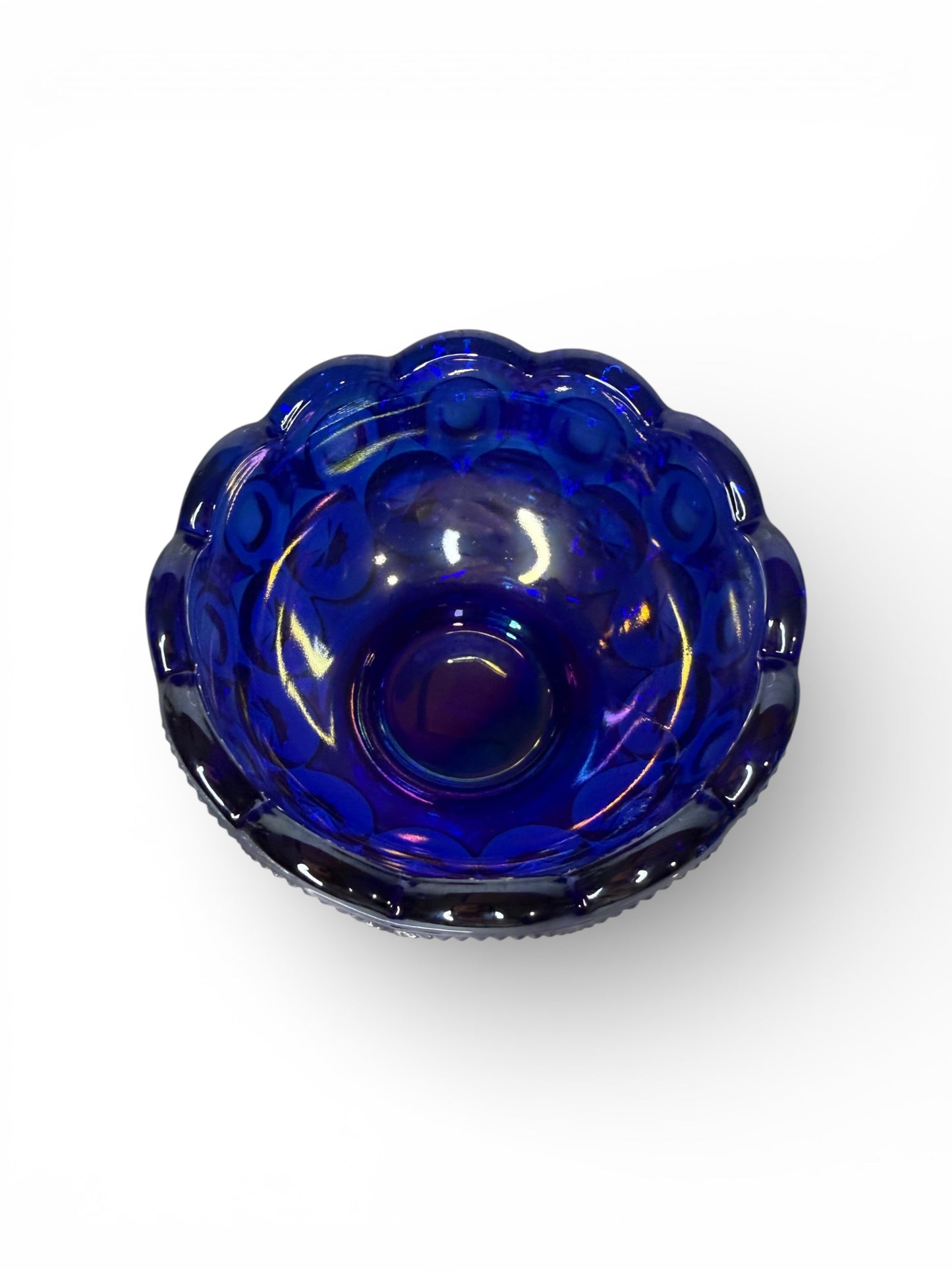 Moon & Star Cobalt Blue | Weishar | Carnival Glass Fairy Lamp – 3 Piece