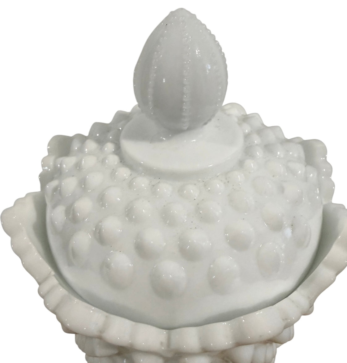 Fenton Vintage Hobnail Milk Glass Apothecary Jar