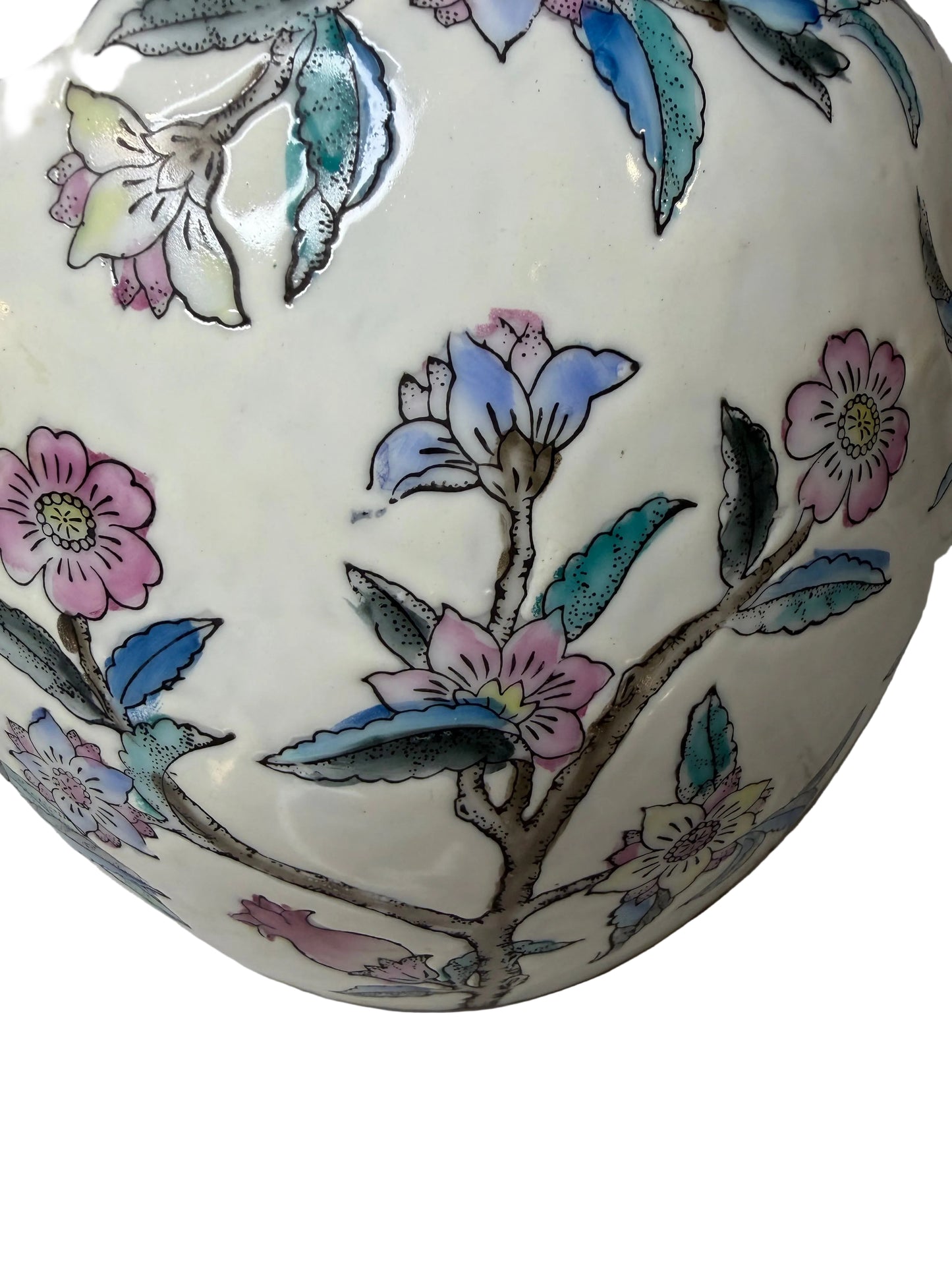 Vintage WBI Chinese Export Lidded Ginger Jar – Famille Rose Style