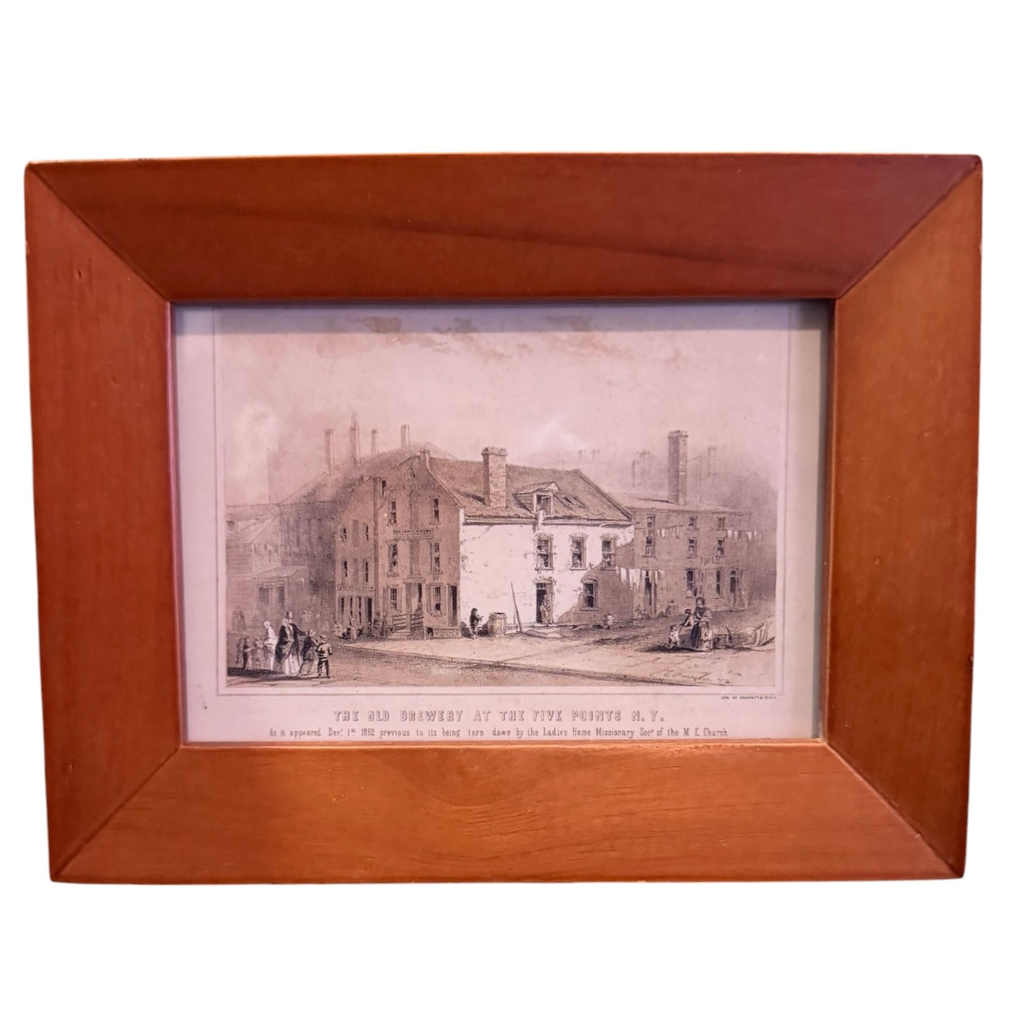 The Old Brewery at Five Points NYC Historical Print | 1852 Tenement Scene | Flea and Frame Curated Framed Artwork