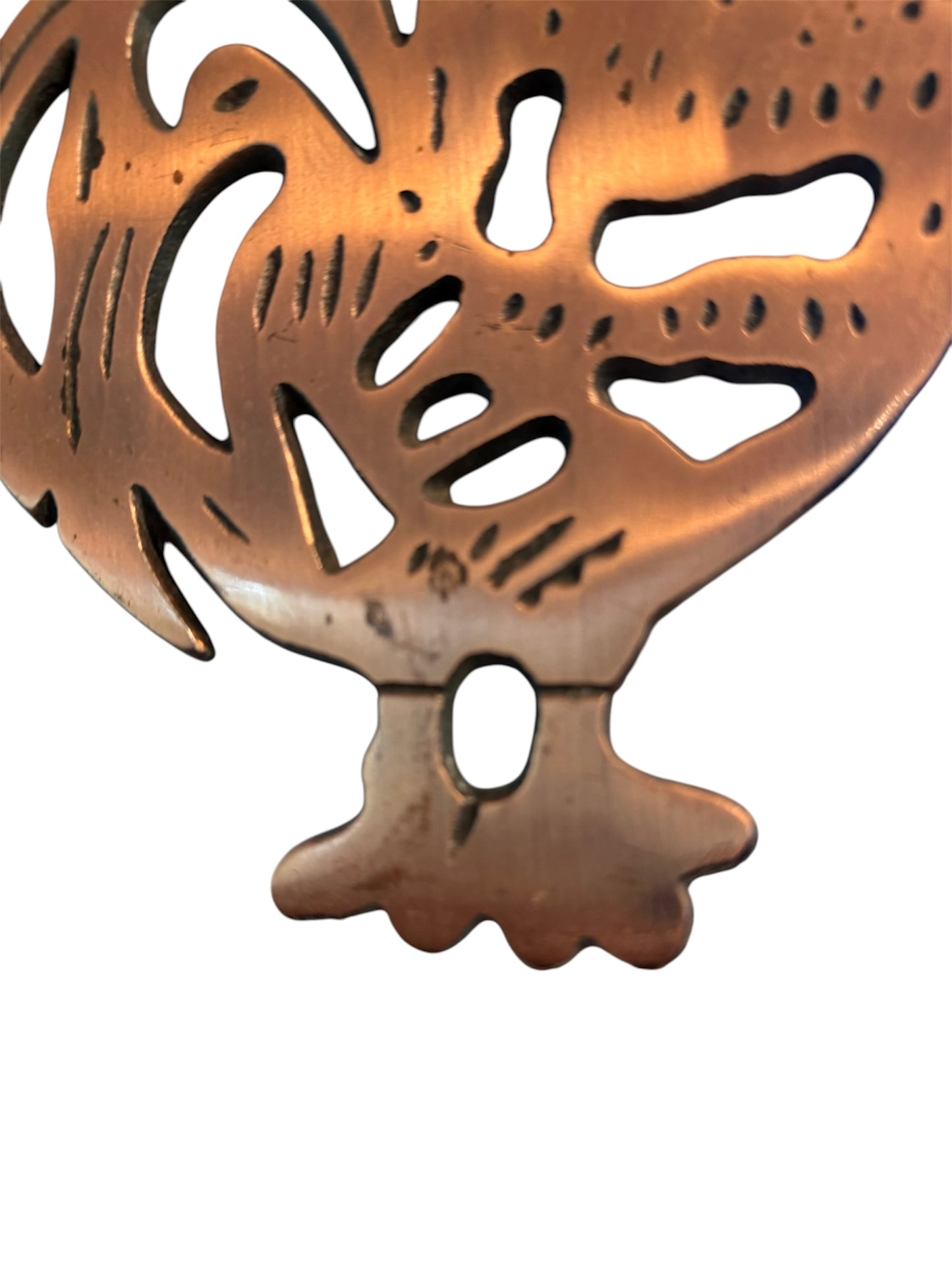 Copper Vintage Rooster Trivet | Farmhouse Kitchen Decor | Rustic Wall Hanging