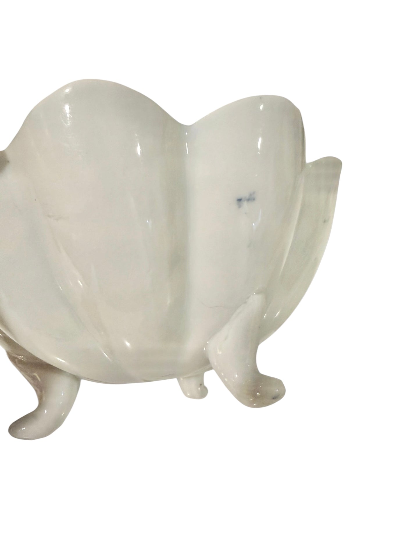 Antique Nippon Porcelain Scallop-Shaped Footed Berry Nut Bowl