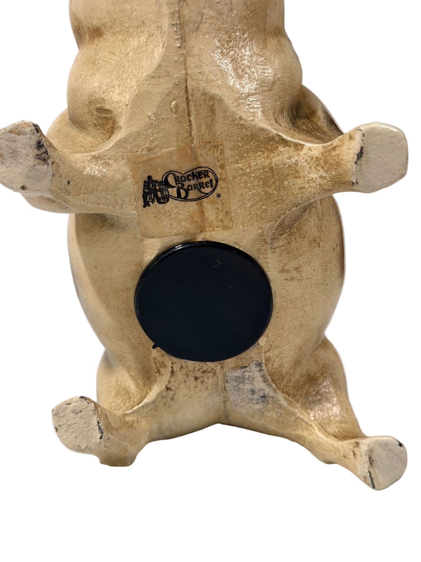 Vintage Cast Iron Still Piggy Bank – Black & Tan