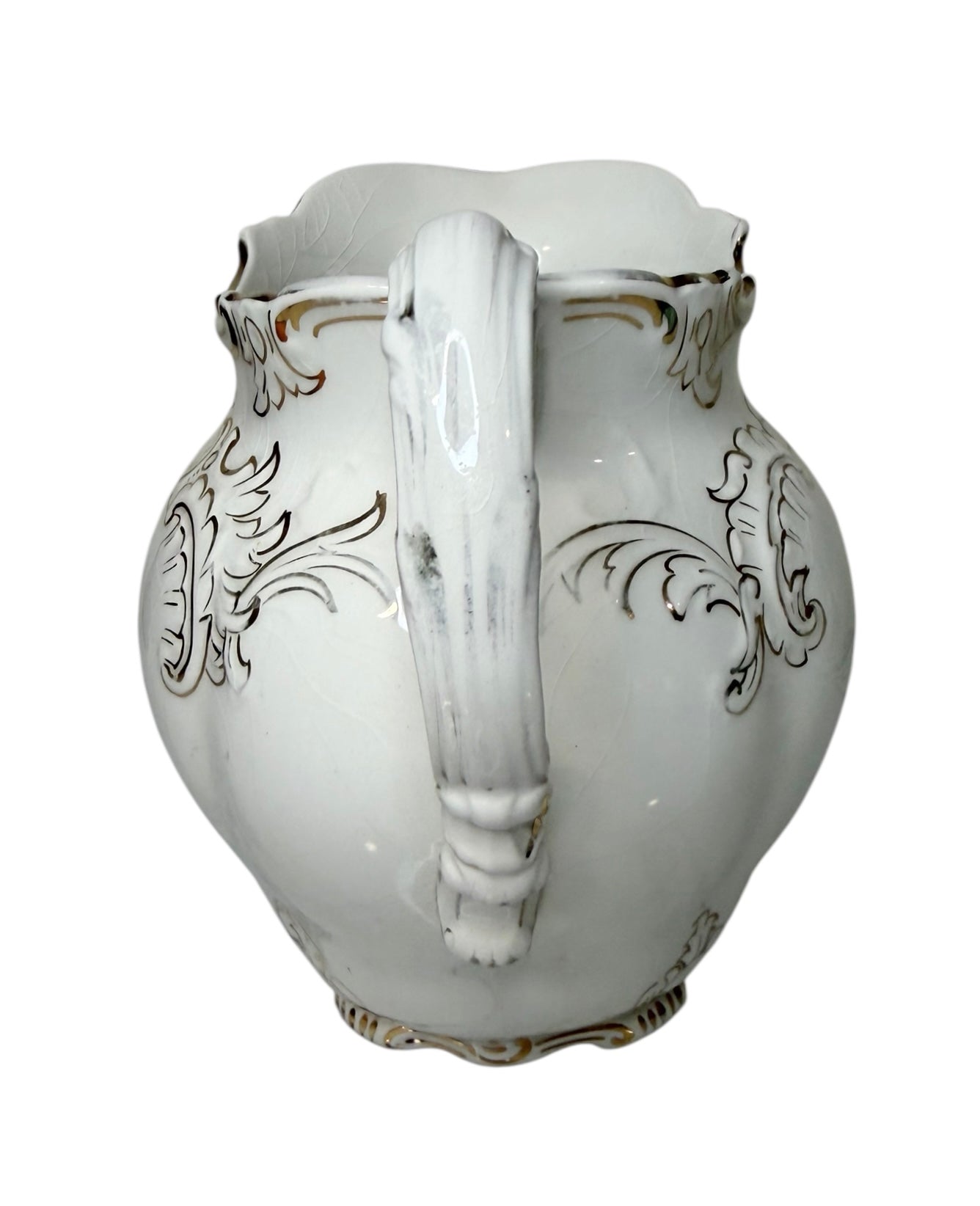 Antique Johnson Brothers Royal Semi-Porcelain Pitcher | Gilded Victorian Elegance