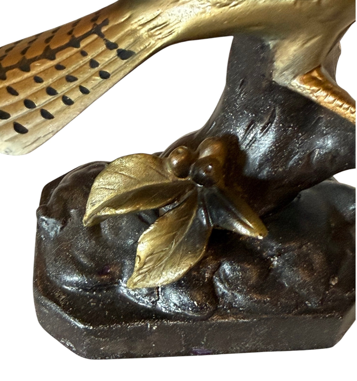 NARCO Argent’Oro Vintage Blue Jay & Ovenbird Mid-Century Bird Pair Figurines 5”