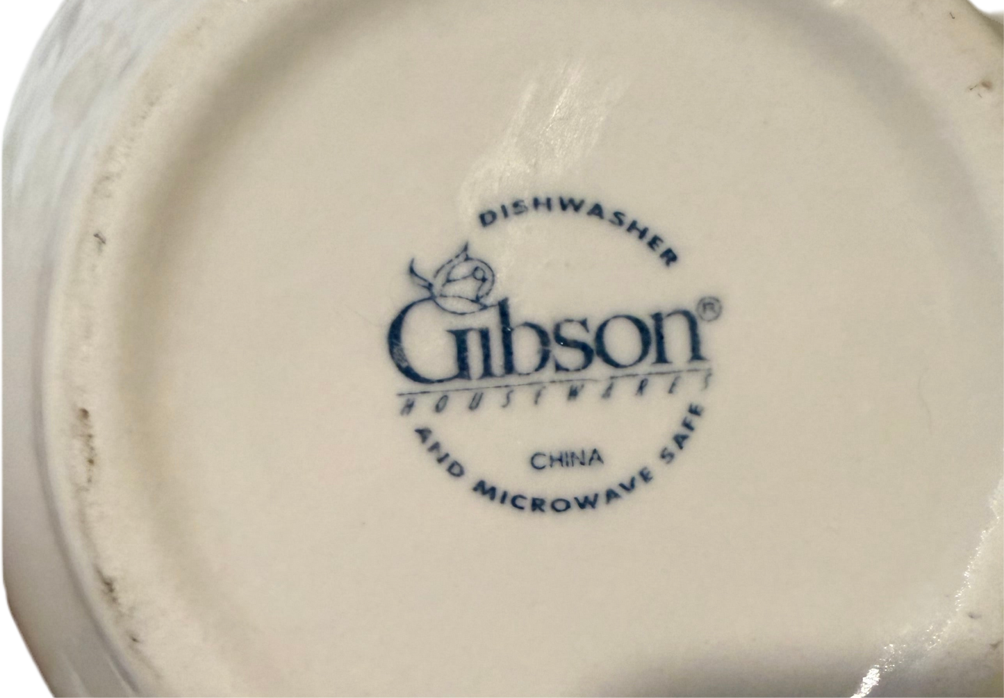 Gibson Housewares Vintage - White Embossed Fruit Pitcher & Sugar Bowl with Lid | Fruit de Blanc