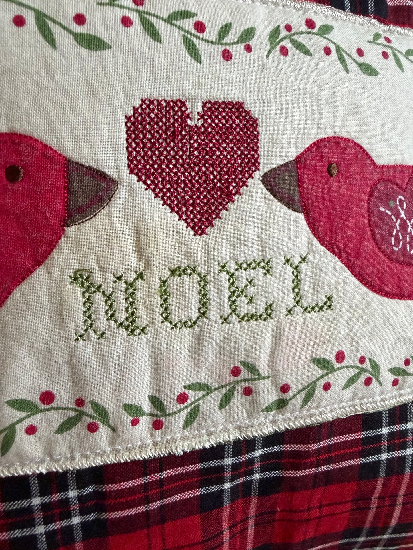 Handmade Vintage-Inspired Holiday Throw Pillow – Repurposed Textiles – One of a Kind by Flea & Frame