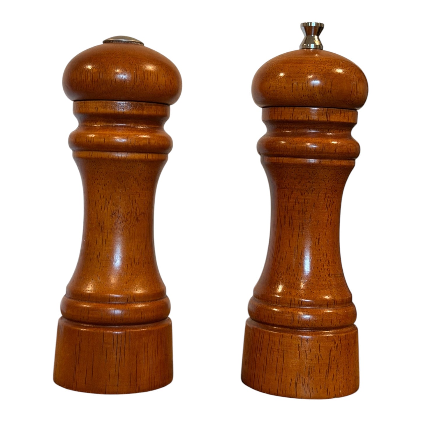 Mr. Dudley Wooden Vintage Salt Shaker & Pepper Mill Set – Walnut Finish – 7”