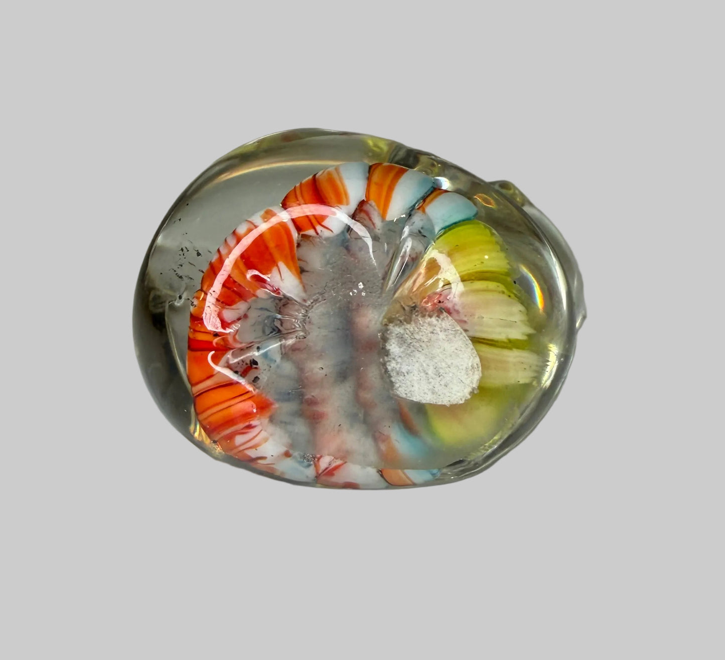 Millefiori Art Glass Cat Paperweight / Figurine