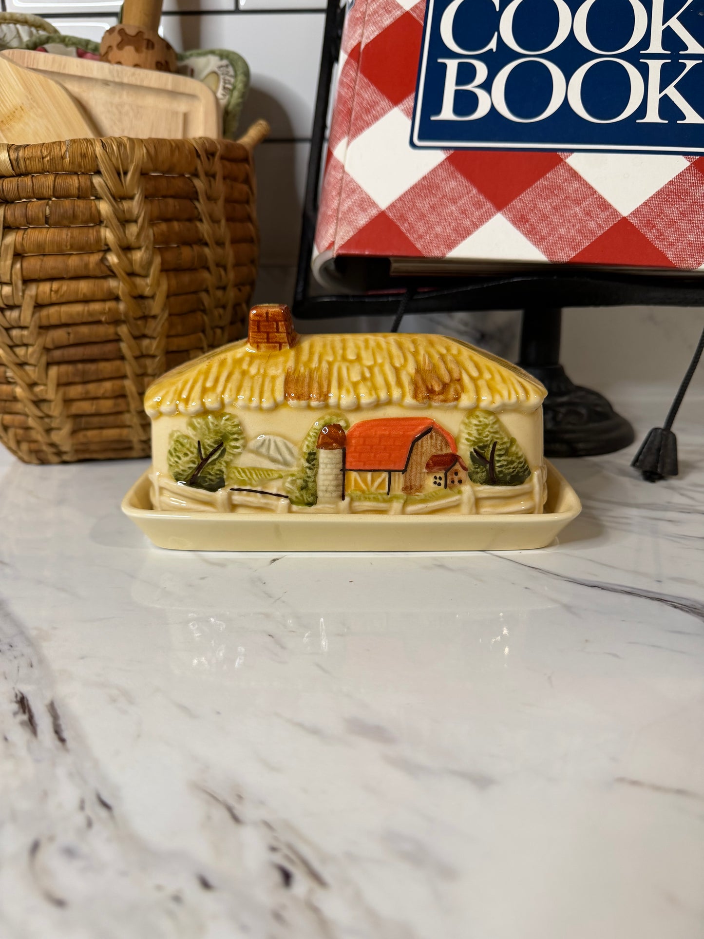 Vintage Marks & Rosenfeld Cottageware Covered Butter Dish – Made in Japan