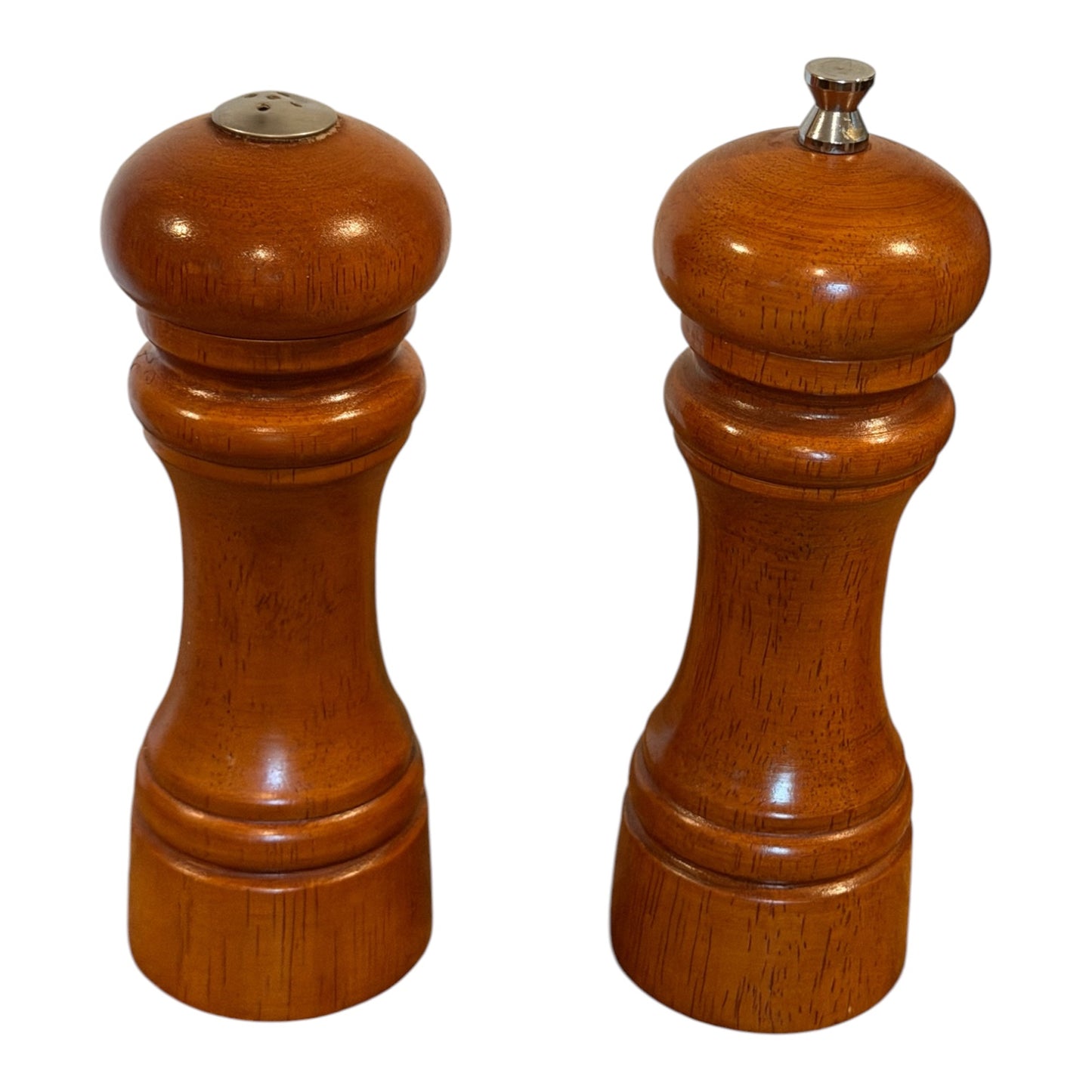 Mr. Dudley Wooden Vintage Salt Shaker & Pepper Mill Set – Walnut Finish – 7”