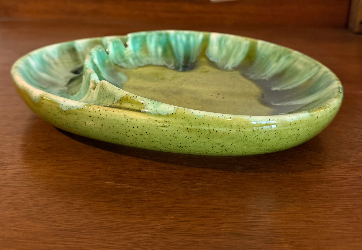 Mid-Century Modern Glazed Ceramic Ashtray / Catchall Dish