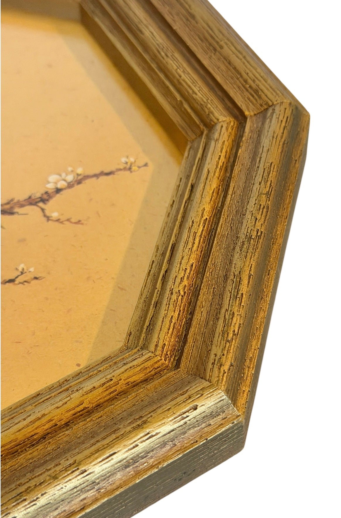 HOMCO Chickadee Wall Art | Octagonal Faux Wood Frame | 1980s Home Interiors Bird Print