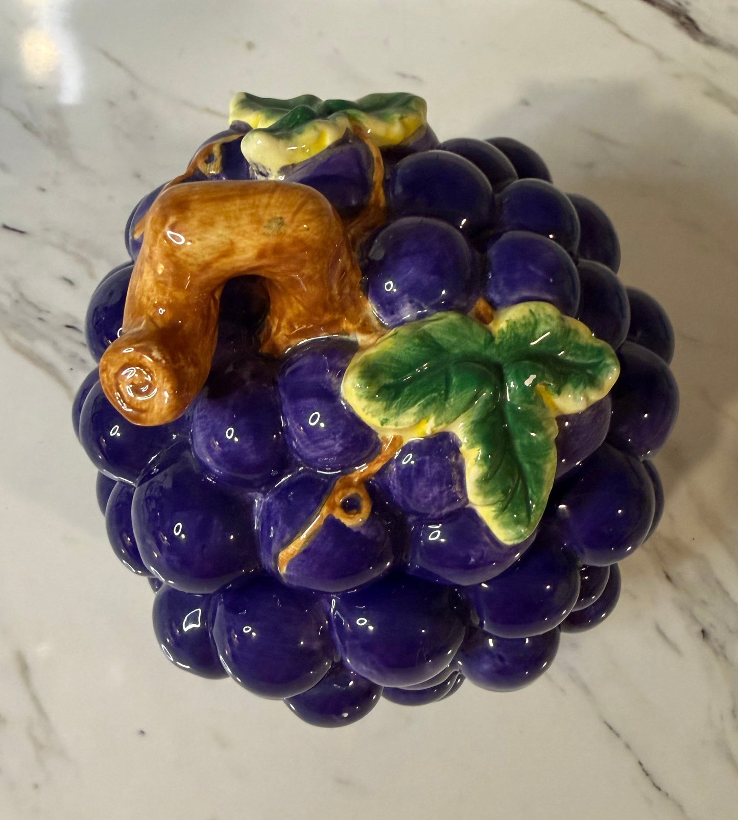 Vintage Ceramic Grape Cluster Jar