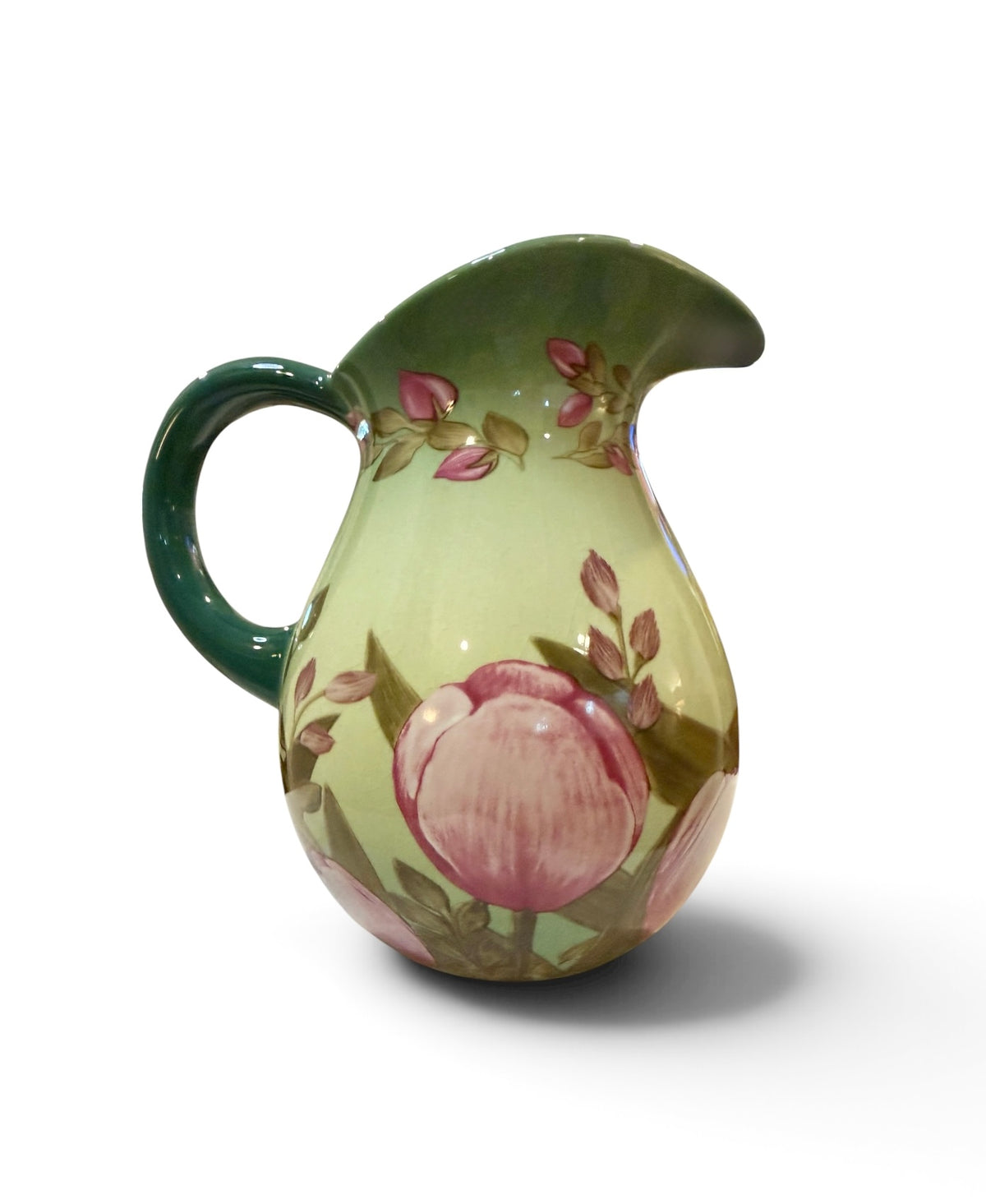 Teleflora Spring Tulip Ceramic Pitcher – Vintage Hand-Painted Floral Vase