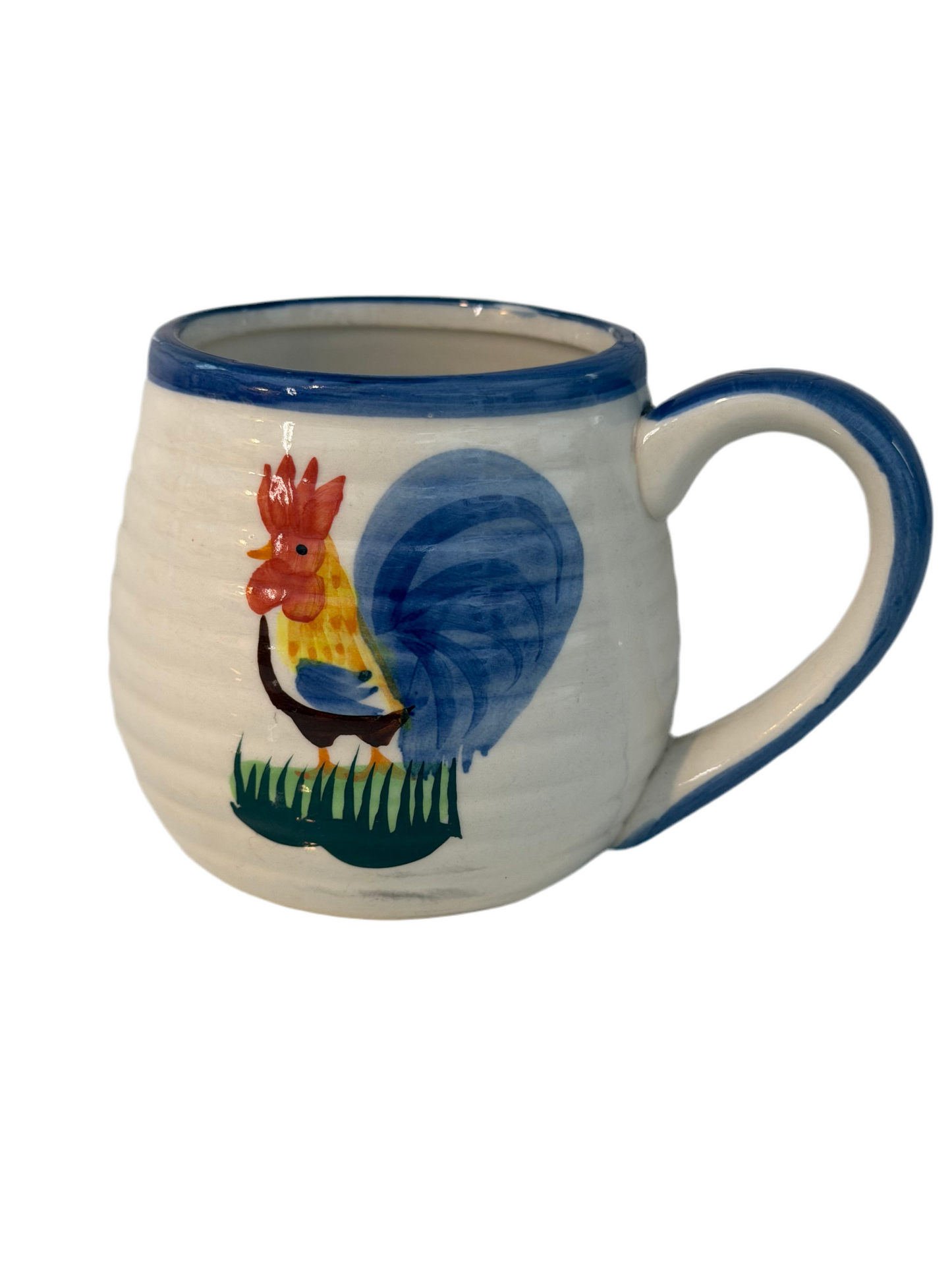 Alco Industries AOI15 Hand-Painted Rooster Stoneware Coffee Mug