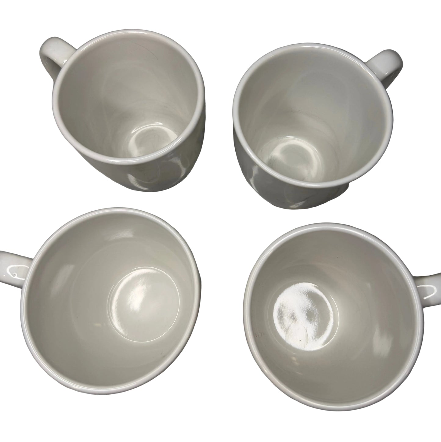 Set of 4 Corelle Coordinates Stoneware Mugs – Winter Frost White