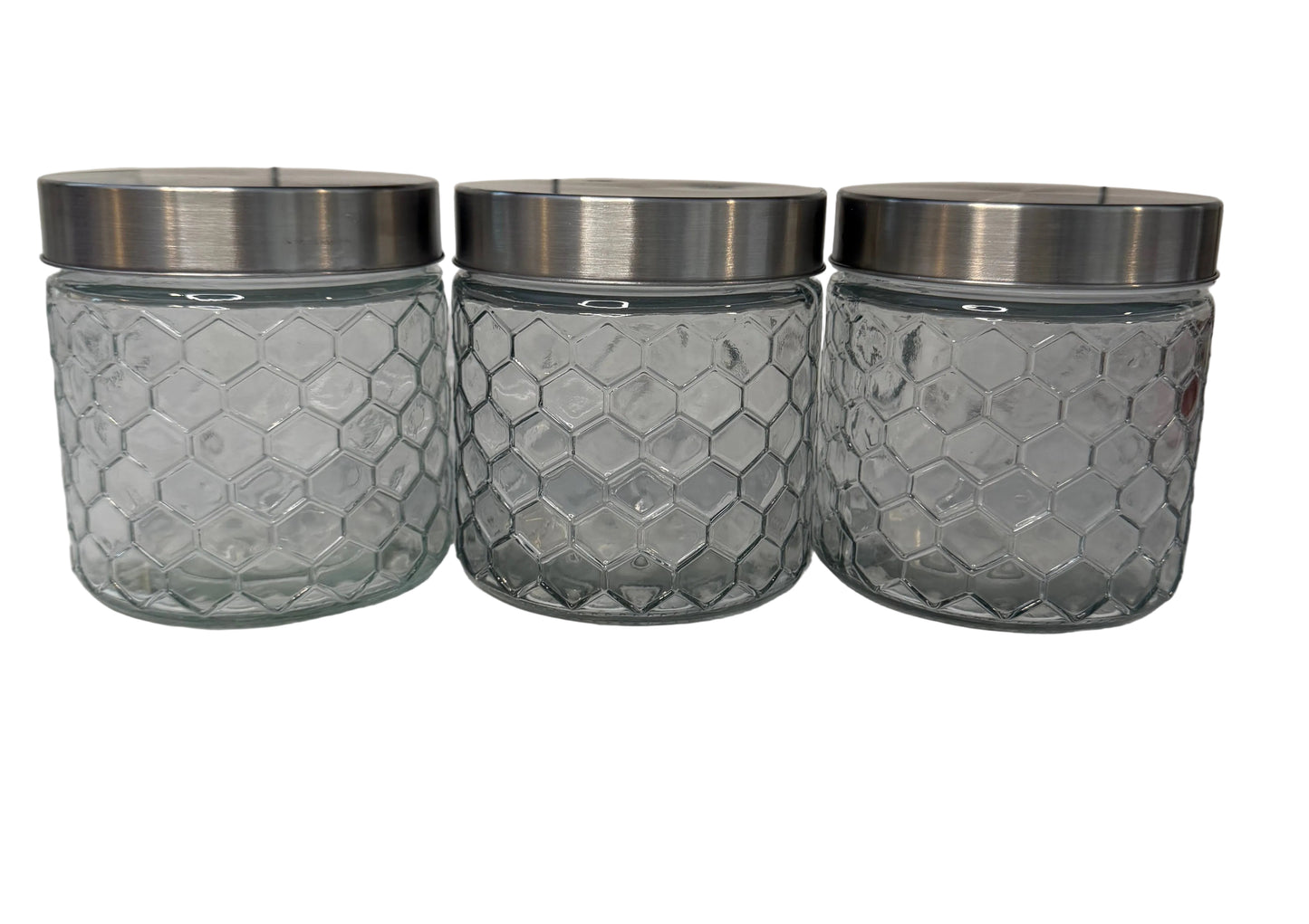 Set of 3 Vintage Clear Glass Rooster Canister Jars – Farmhouse Kitchen Storage