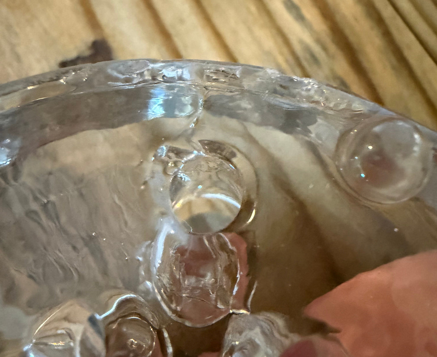 Vintage Glass Flower Frog – Mid-Century Floral Arranging Tool
