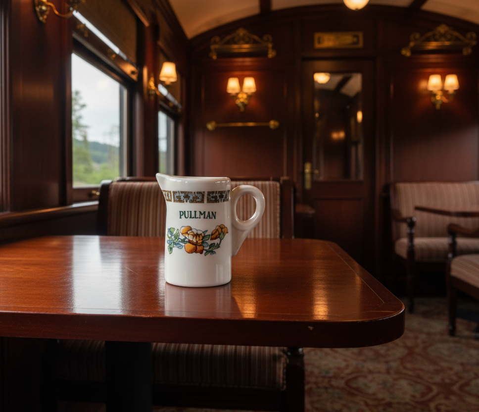 Rare Vintage Pullman Railroad Indian Tree Creamer | Authentic Railroad Dining Car China | 1930’s