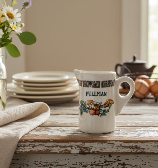 Rare Vintage Pullman Railroad Indian Tree Creamer | Authentic Railroad Dining Car China | 1930’s