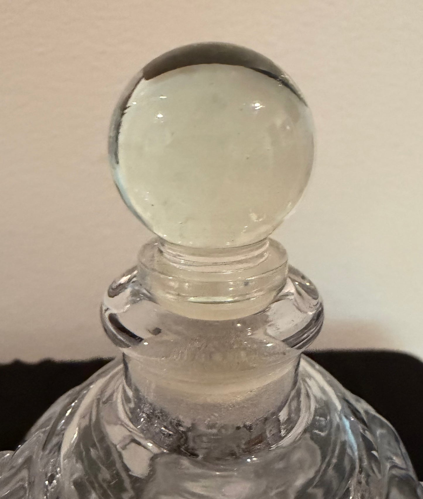 1940s Imperial Glass Grape & Leaf Boudoir Vanity Set