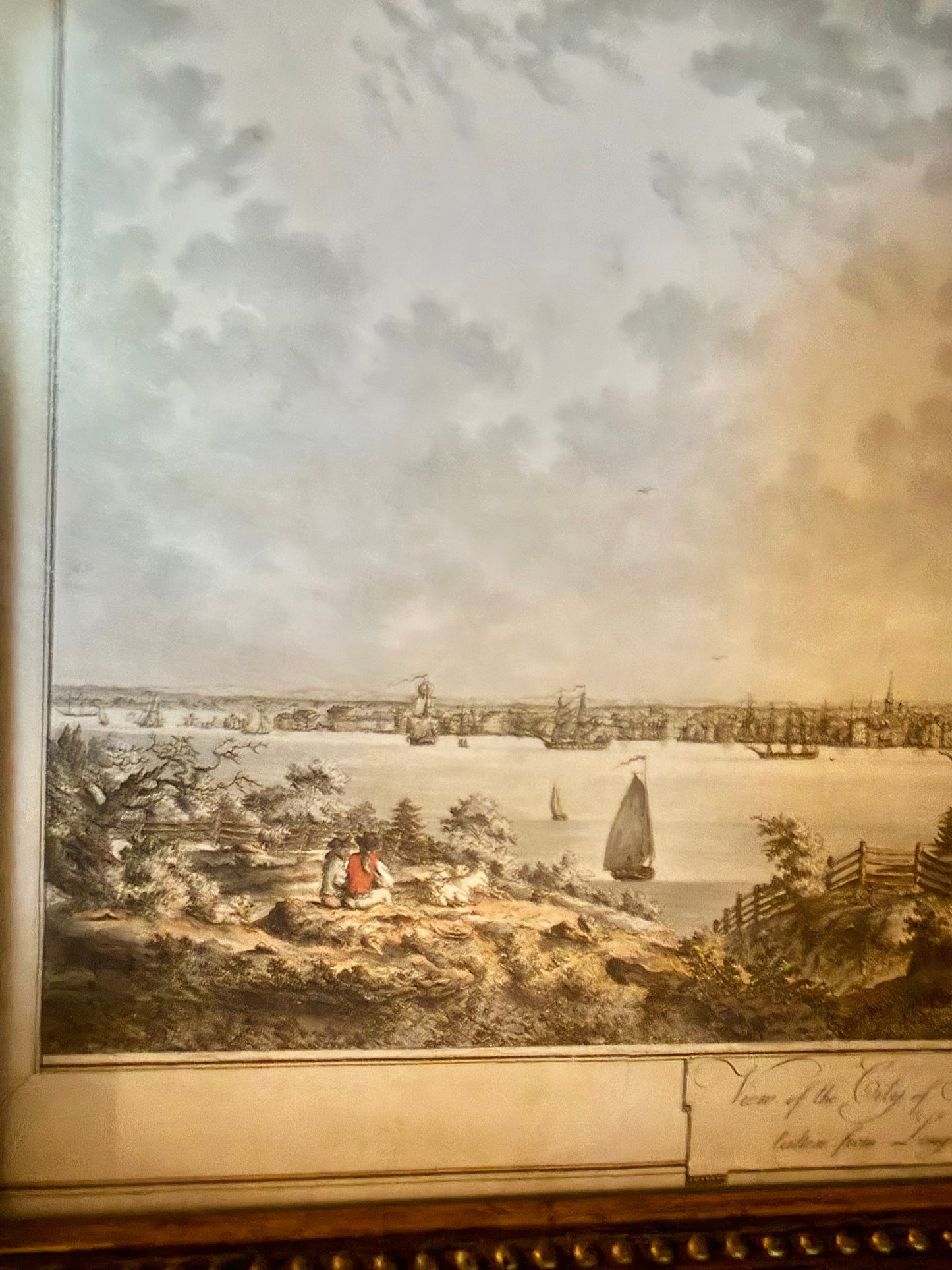 “View of the City of New-York taken from Long Island” (1796 Inspired) | Framed Flea & Frame Curated