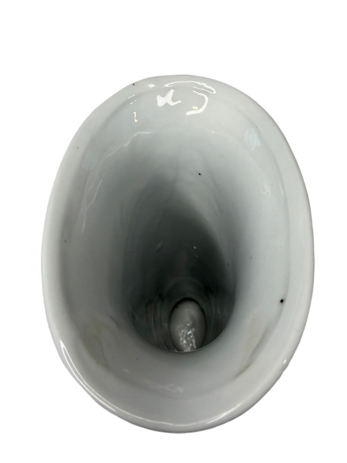 Chinoiserie Vintage Blue & Yellow Floral Ceramic Vase