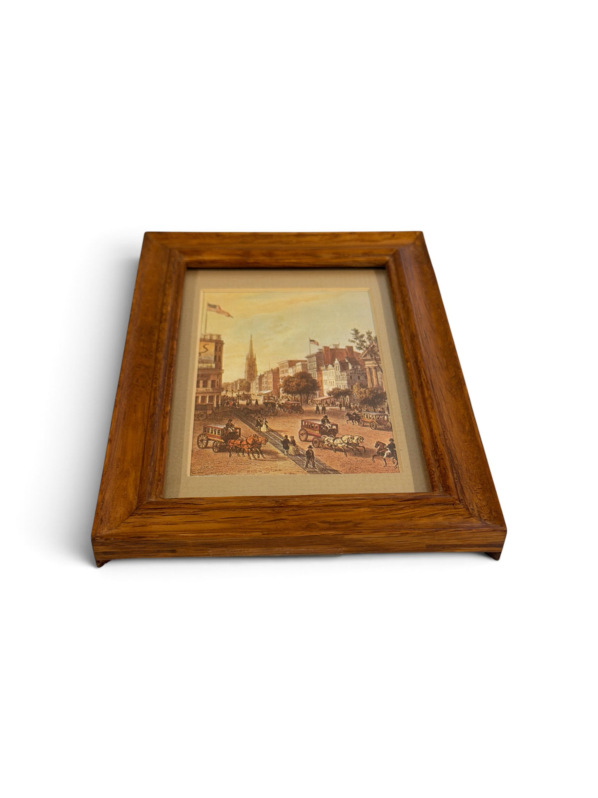 Broadway N.Y. 1966 Book Print in Vintage Wood Frame – Flea & Frame Creation