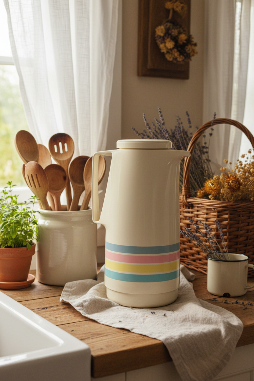 Thermos Vintage “Martha” 48oz Hot & Cold - Coffee Butler Pitcher – Pastel Retro Server