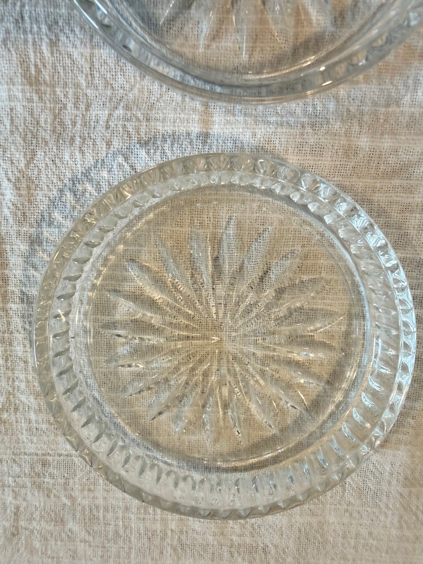 Princess House Vintage Highlights Lead Crystal Drink Coasters | Set of 4 | Royal Highlights #876