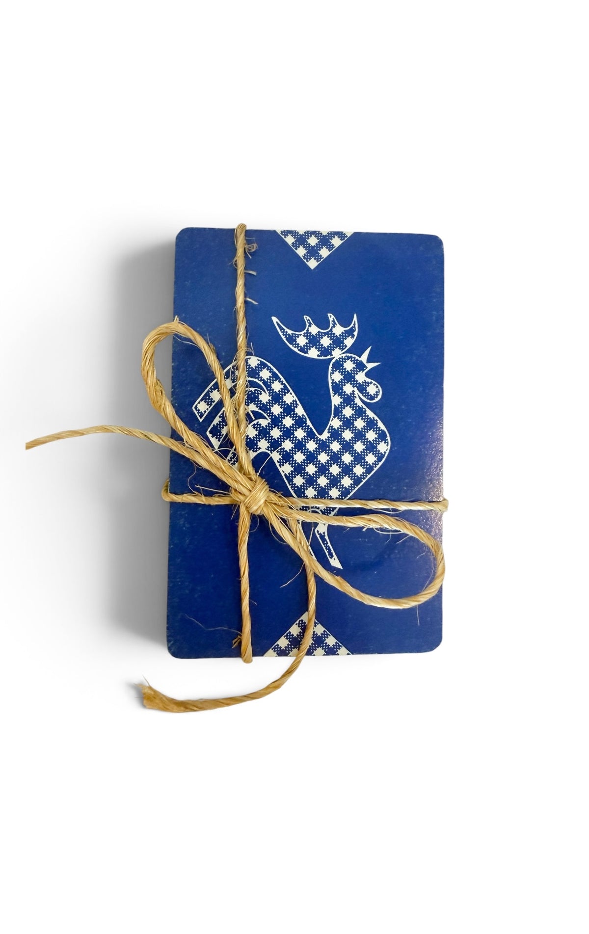 Vintage Double Deck Euchre Playing Cards – Blue & White Rooster – Aces Through 9s Only