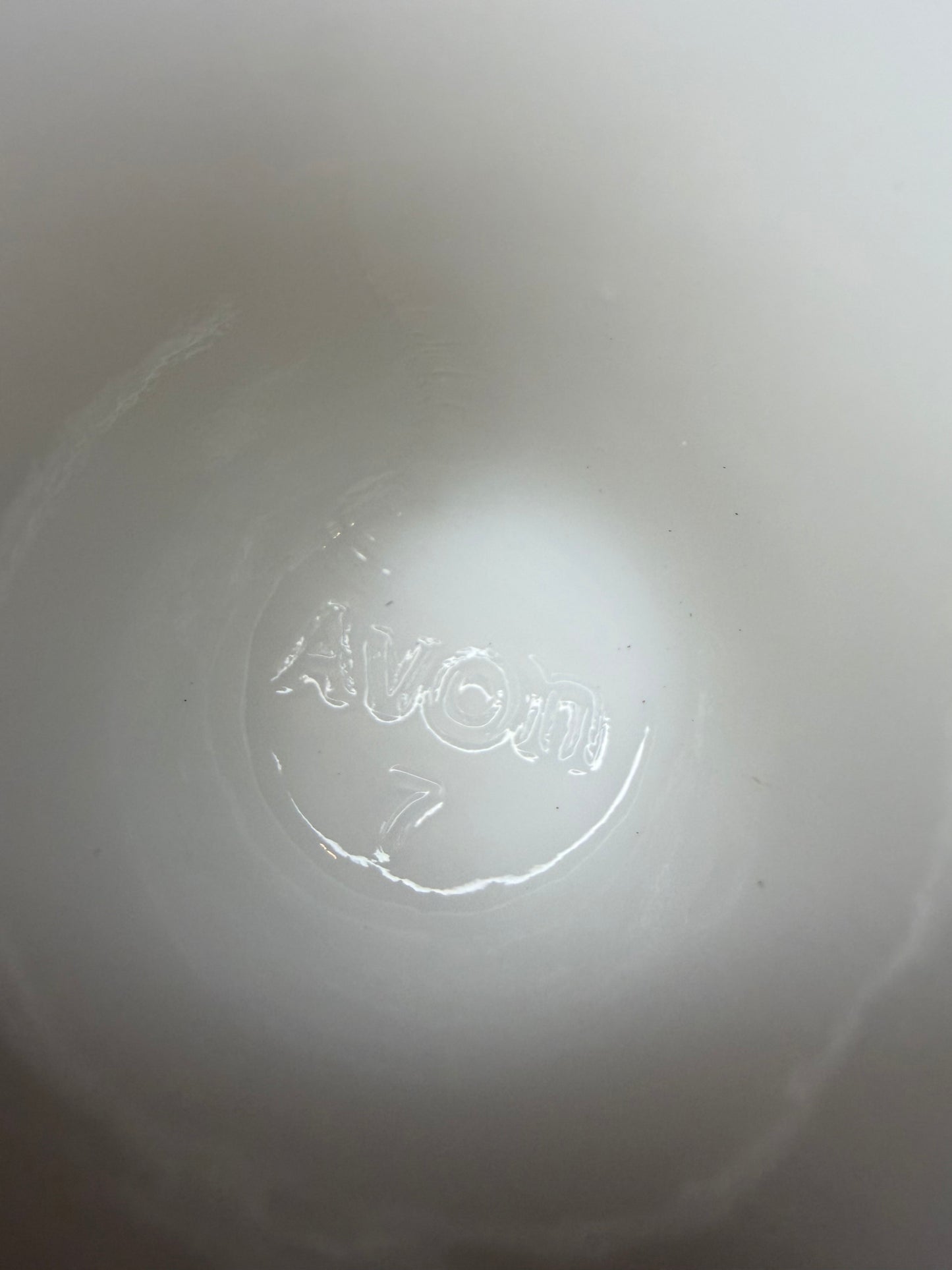 Vintage Avon Milk Glass Lidded Pedestal Candy Dish