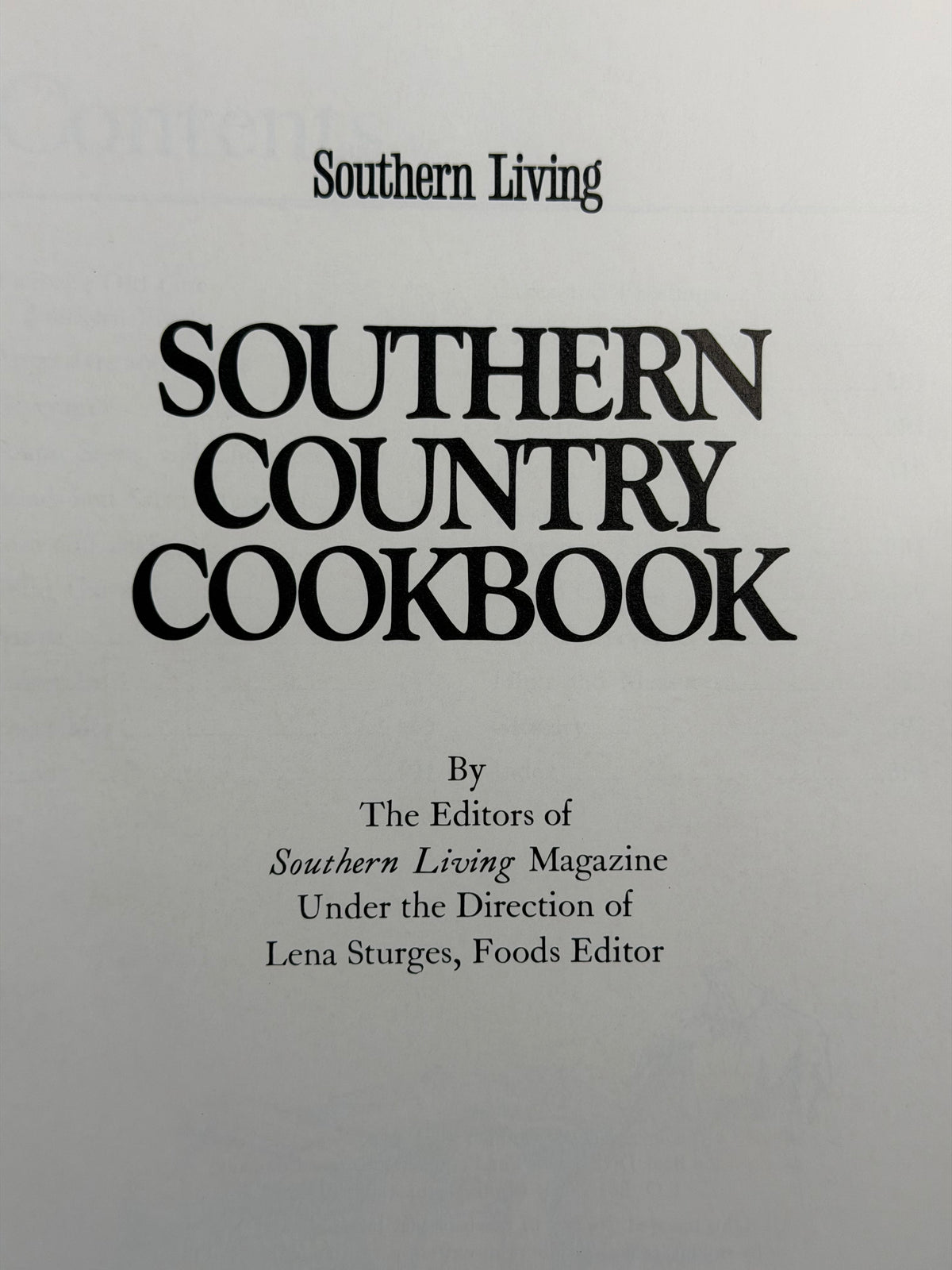 1972 Southern Country Cookbook – Lena Sturges | Southern Living | Vintage Hardcover Cookbook