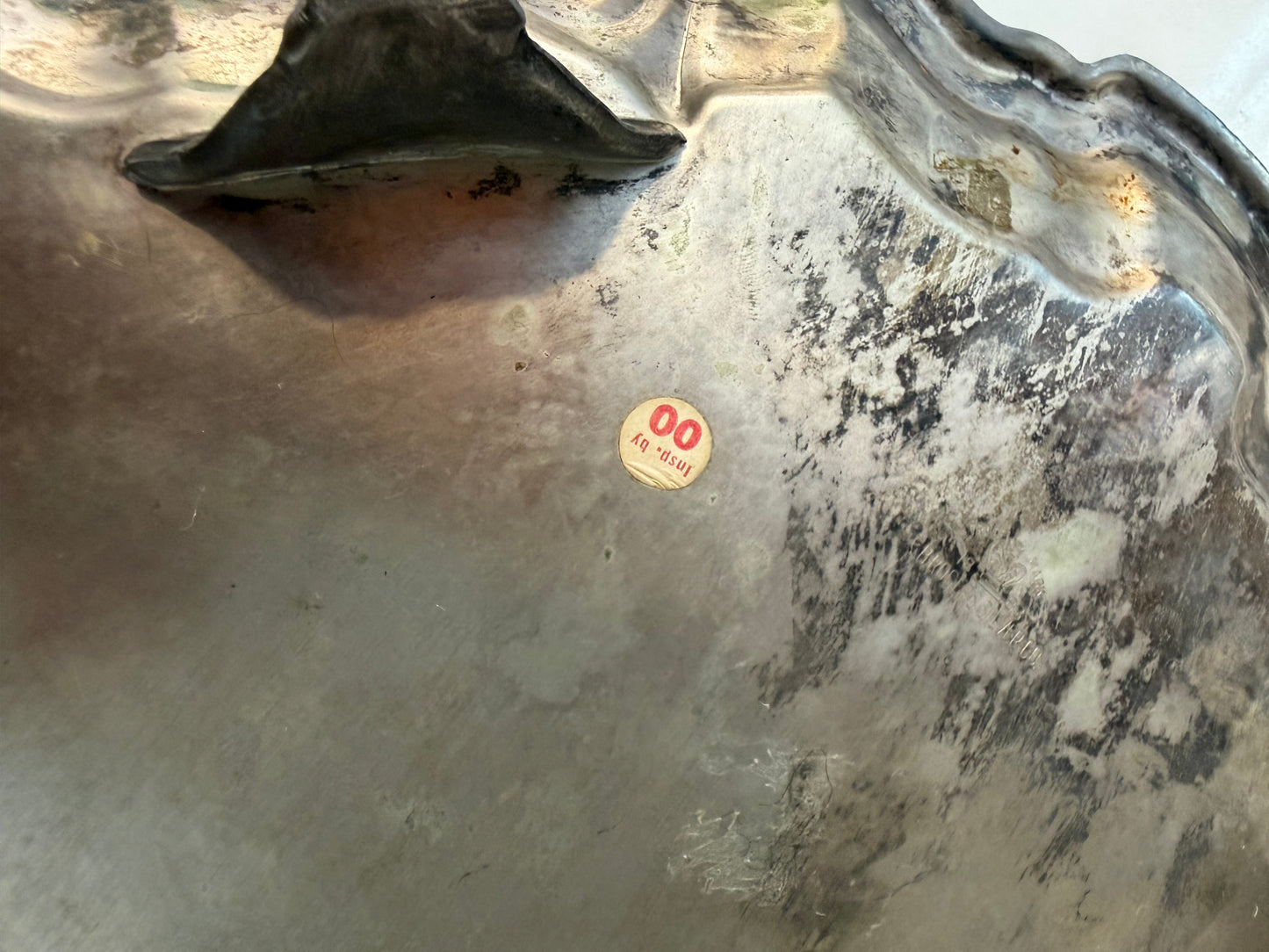 Vintage Leonard Silver Footed Tray | EP Silver-Plated | Pie Crust Trim