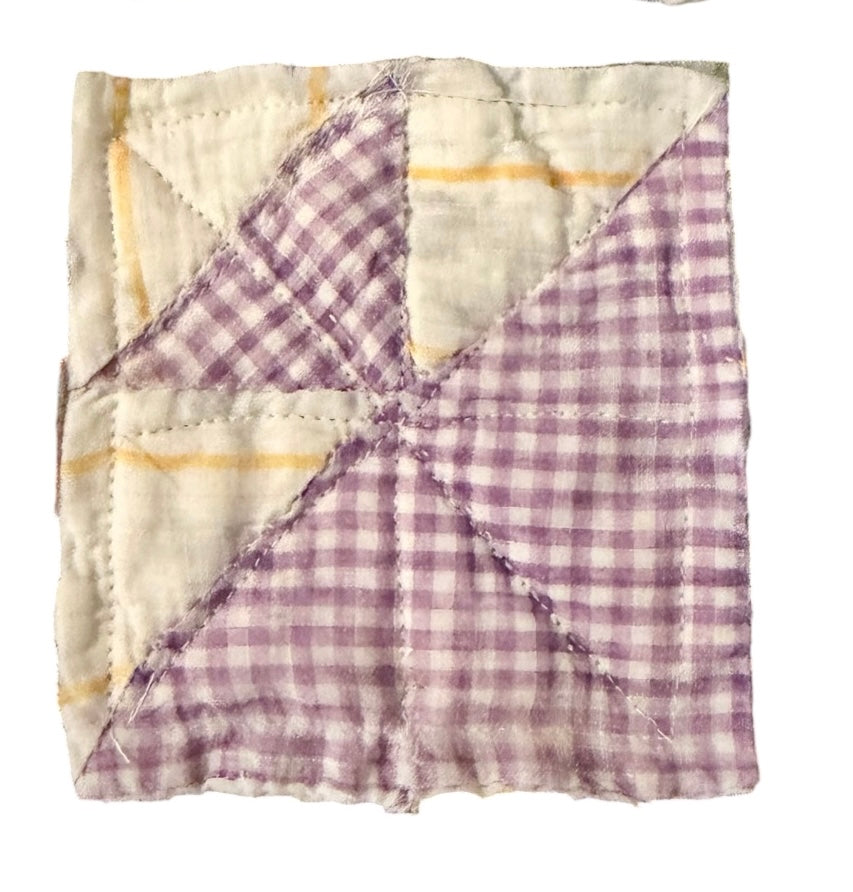 Handmade Quilt Coaster Set | Upcycled Vintage Quilt Coasters | Set of 4