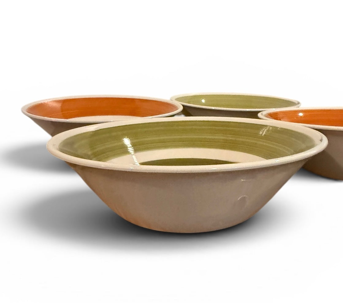 Set of 4 Vintage Rossini Genuine Ironstone Soup Bowls – Hand-Painted Floral Japan (1970s)