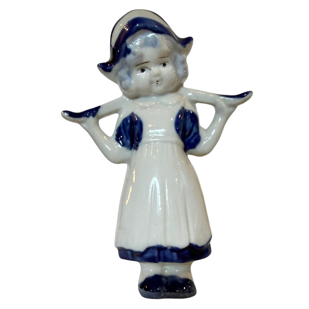 Delft-Style Vintage Dutch Boy & Girl Porcelain Figurines – Made in Japan