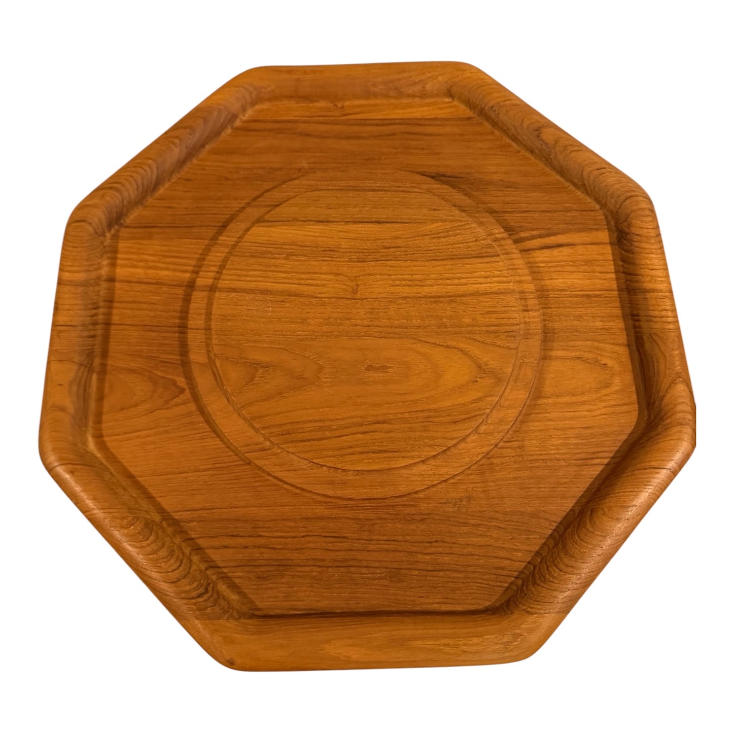 Vintage Mid-Century Modern Teak Cheese Board with Glass Cloche – 1970s Serveware