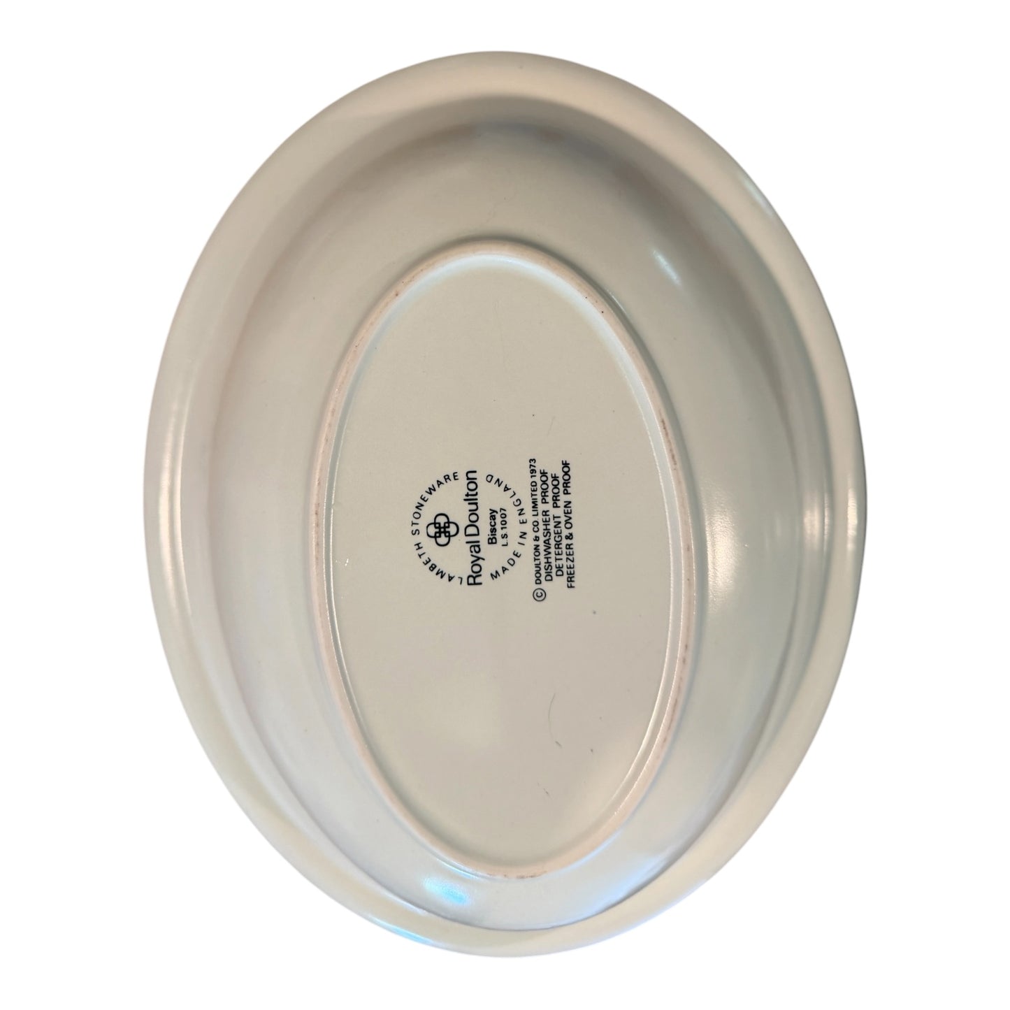 Royal Doulton Set of 2 Vintage Lambethware “Biscay” Stoneware Oval Serving Bowls  – Made in England - Cottagecore