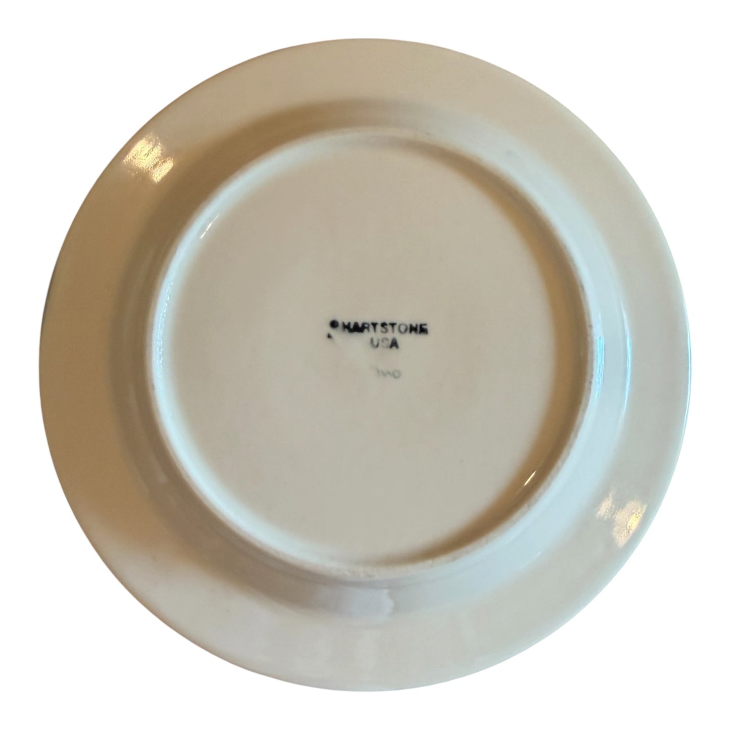 Hartstone Pottery Vintage Floral Long Stem Flowers 8” Salad Plates – Set of 4 | Hand-Painted 1980s Collection - HTF