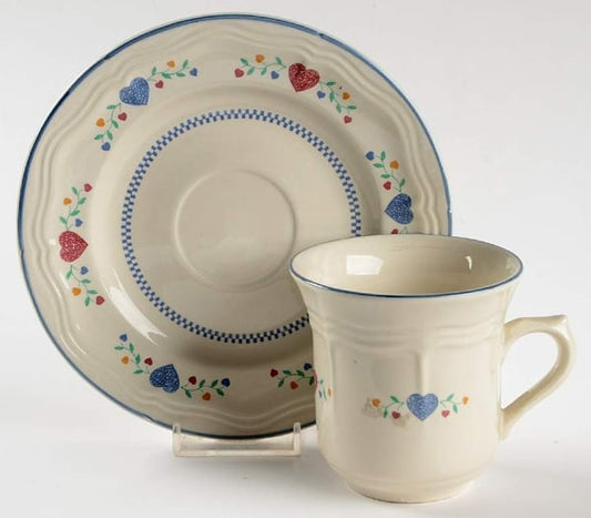 Newcor Legacy “Hearts” Cup & Saucer Sets and Bowls
