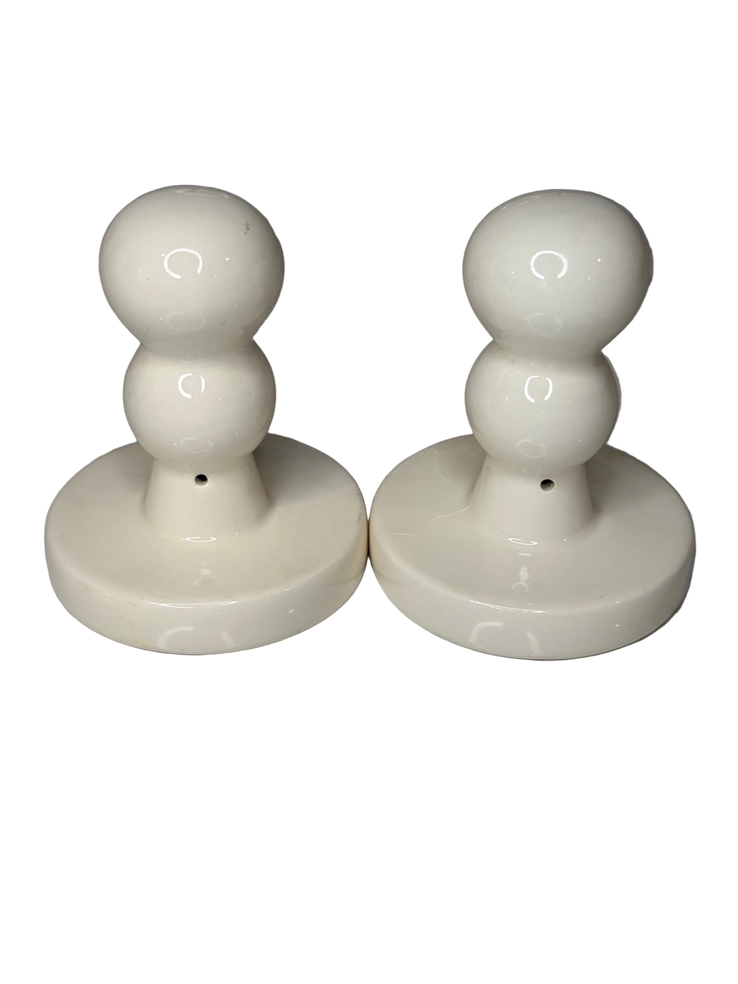 Glazed Pottery Cookie Presses – Snowflake & Snowman | Holiday Cookie Stamps (Set of 2)